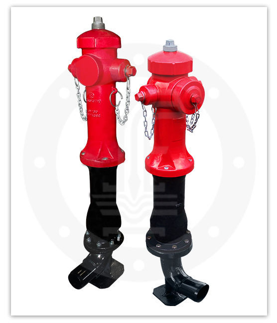 Hidrante tipo c, con codo liso de 2 o 3 bocas