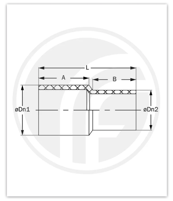 ESQUEMA DE REDUCCION EN PEAD PARA TERMOFUSION